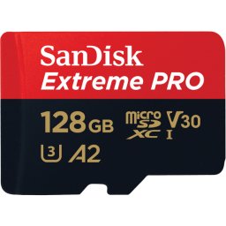 Card Memorie microSDXC SanDisk Extreme Pro, 128Gb, Clasa 10 / UHS-1 U3, Cu Adaptor SDSQXCD-128G-GN6MA