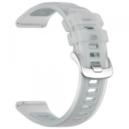 Curea Techsuit W084 pentru Samsung Galaxy Watch / Huawei Watch Series, 20mm, Alba