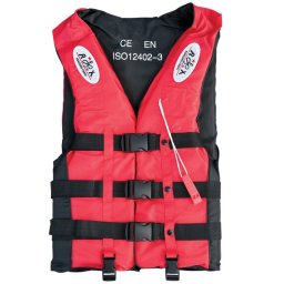 Vesta de salvare Gonefishing® GNFSV10, pentru maxim 100 kg, rosu si negru