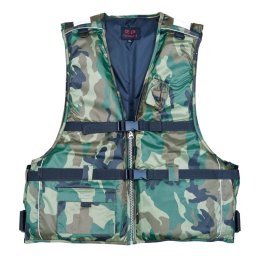 Vesta salvare Gonefishing® GNFSV9, camuflaj verde, maxim 140 kg
