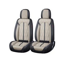 Husa scaun Huse auto premium 5 locuri Carguard Deluxe piele ecologică perforată - negru - crem