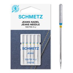 Set 5 ace de cusut, Jeans, finete 110, Schmetz 130/705 H-J VFS