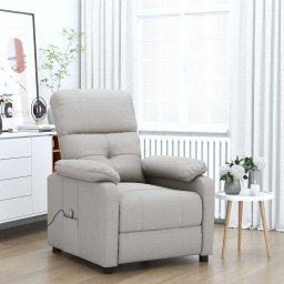 Scaun de masaj, taupe, tesatura GartenMobel Dekor