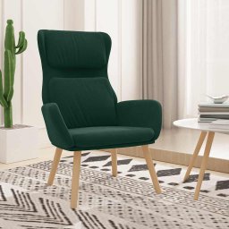 Scaun de relaxare, verde închis, catifea GartenMobel Dekor