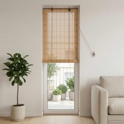 Rulou textil Maro 60 x 220 cm Bambus GartenMobel Dekor
