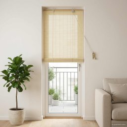 Rulou textil natural 50 x 220 cm Bambus GartenMobel Dekor
