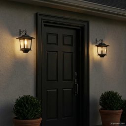 Aplica de perete with LED Bulb 2 buc. Negru 19 x 14 x 25 cm GartenMobel Dekor