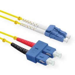 ROLINE 21.15.8794 fibre optic cable 5 m 2x SC 2x LC OS2 Yellow