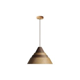 Pendul din lemn pe cablu 1xE27/60W/230V Ø 33 cm lemn masiv/stejar/nuc/lemn de cauciuc