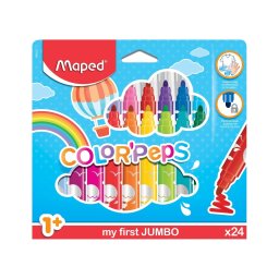 Carioca Maped Color’Peps My First Jumbo, 24 culori/set