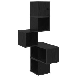 Rafters coltar de perete Stejar Negru 48 x 48 x 120 cm GartenMobel Dekor