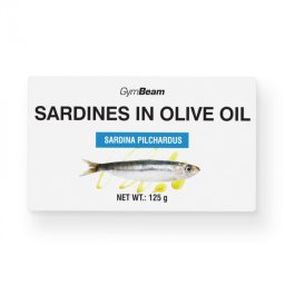 GymBeam Sardine în ulei de măsline 125 g
