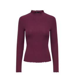 ONLY Top Onlemma L/S High Neck 15180040 19-1718 TCX fig