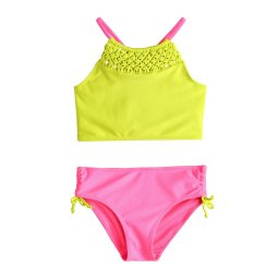 Next Costum de baie două piese galben neon / roz
