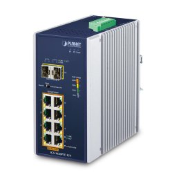 Switch PLANET IP30 Ind 8-P 10/100/1000T Unmanaged Gigabit Ethernet (10/100/1000) Power over Ethernet (PoE) Blue, White