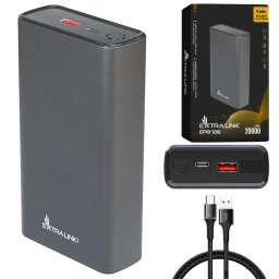 Baterie externa EPB-126, 20000 mAh, 45 W, Power Delivery, USB Type-C, 1 x USB, Universal, Portabil, Indicator LED, Gri