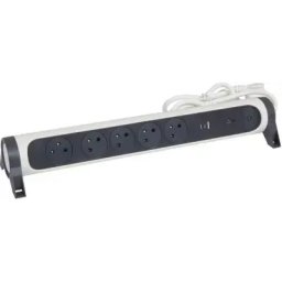 Prelungitor Przedluzacz ochr. 5x2PZ +USB A/C 1,5m bialo-cza