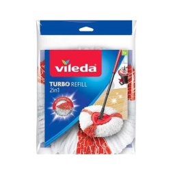 VILEDA Turbo 2in1 mop rezervă fej alb-roșu F22274