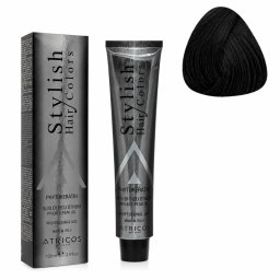 Vopsea de par profesionala Nr.1 Negru intens Atricos Stylish, 100 ml