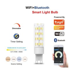Immax NEO 07763CDO - Set de 3 becuri LED CCT dimabile G9/4W/230V Wi‑Fi Tuya + telecomandă