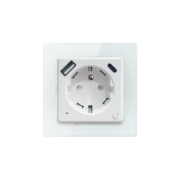 Immax NEO 07553L - Priză inteligentă tip E 16A/230V + 1xUSB-A+1xUSB C PD 20W