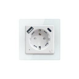 Immax NEO 07544L - Priză inteligentă tip E 16A/230V + 1xUSB-A+1xUSB-C PD 20W Wi-Fi