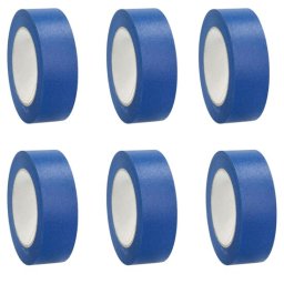 Set 6 benzi de mascare pentru vopsit, albastra, 48 mmx 50 m, rezistenta UV 14 zile, adeziv acrilic, Artool