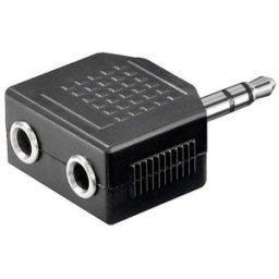 Adaptor Audio Conector 1: Jack 3.5 mm Tata, Conector 2: 2x Jack 3.5 mm Mama, Goobay