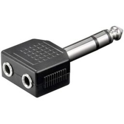 Adaptor Audio, Conector 1: 6.35 mm Stereo Tata, Conector 2: 2 x 3.5 mm Stereo Mama