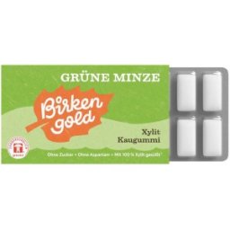 Guma de Mestecat cu Xylitol si Menta, 12 Bucati, Birkengold