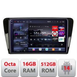 Navigatie Android Skoda Rapid / Seat Toledo 2013+ 2K QLED 16+512GB