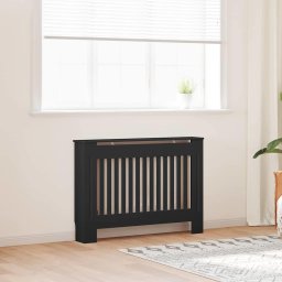 Capac pentru radiator 2 pcs Negru 112 x 19 x 81,5cm GartenMobel Dekor