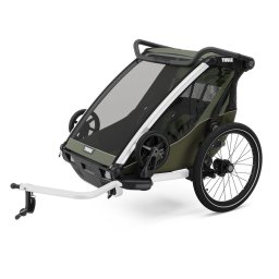 Carucior multisport dublu Thule Chariot Lite pentru 2 copii, verde