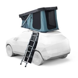 Cort auto de plafon Thule Widesky pentru 2 persoane, hardshell, Dark Slate