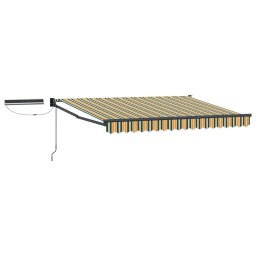 Marchiza electrica retractabila 3x2,5 m cu panou solar, verde-galben