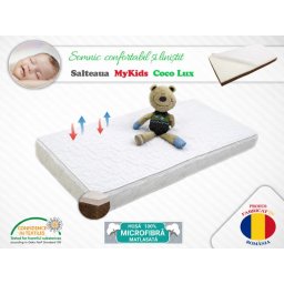 Saltea copii MyKids Coco Lux 120x60x11 cm, cocos si latex