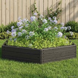Pat ridicat Negru 148 x 129 x 25 cm PP GartenMobel Dekor
