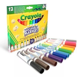 Crayola: Set de carioci lavabile cu vârf rotunjit - 12 buc.