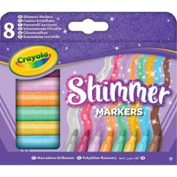 Crayola: Set de carioci cu sclipici - 8 buc.