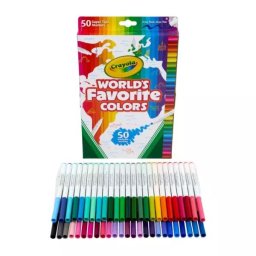 Crayola: Set de carioci în culorile preferate ale lumii - 50 de bucăți
