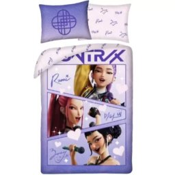 Vânători de Demoni K‑Pop: set lenjerie de pat dublă față – 140 x 200, 70 x 90 cm