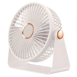 Ventilator 2în1 de Masă sau Perete 'Pure Air' 5 Viteze, Funcție Pliabilă și Acumulator Reîncărcabil 1200mAh, Alb
