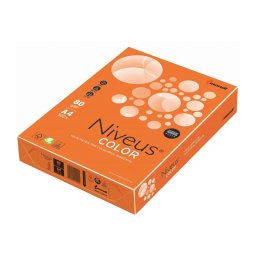Hartie color A4 80 g/mp 500 coli/top Portocaliu Intens, Niveus, OR43