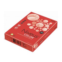 Hartie color A4 80 g/mp 500 coli/top Rosu Intens, Niveus, CO44