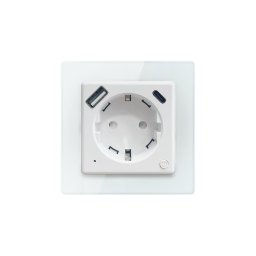 Immax NEO 07552L - Priză inteligentă de tip F 16A/230V + 1xUSB-A+1xUSB C PD 20W