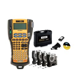 Kit Promo DYMO Rhino 5200 ABC cu acumulator Li-Ion, adaptor, servieta rigida si doua benzi din vinil suplimentare S0841400PP4