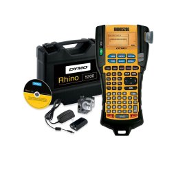 Kit DYMO Rhino 5200 cu tastatura ABC, acumulator Li-Ion, adaptor, servieta rigida si doua benzi S0841430