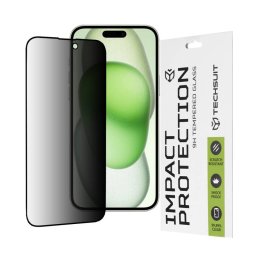 Folie Protectie Techsuit Privacy Apple iPhone 16 Plus / 15 Plus Sticla Securizata Full Glue 111D