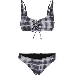 Urban Classics Costum de baie două piese negru / alb
