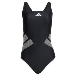ADIDAS PERFORMANCE Costum de baie sport gri / negru / alb